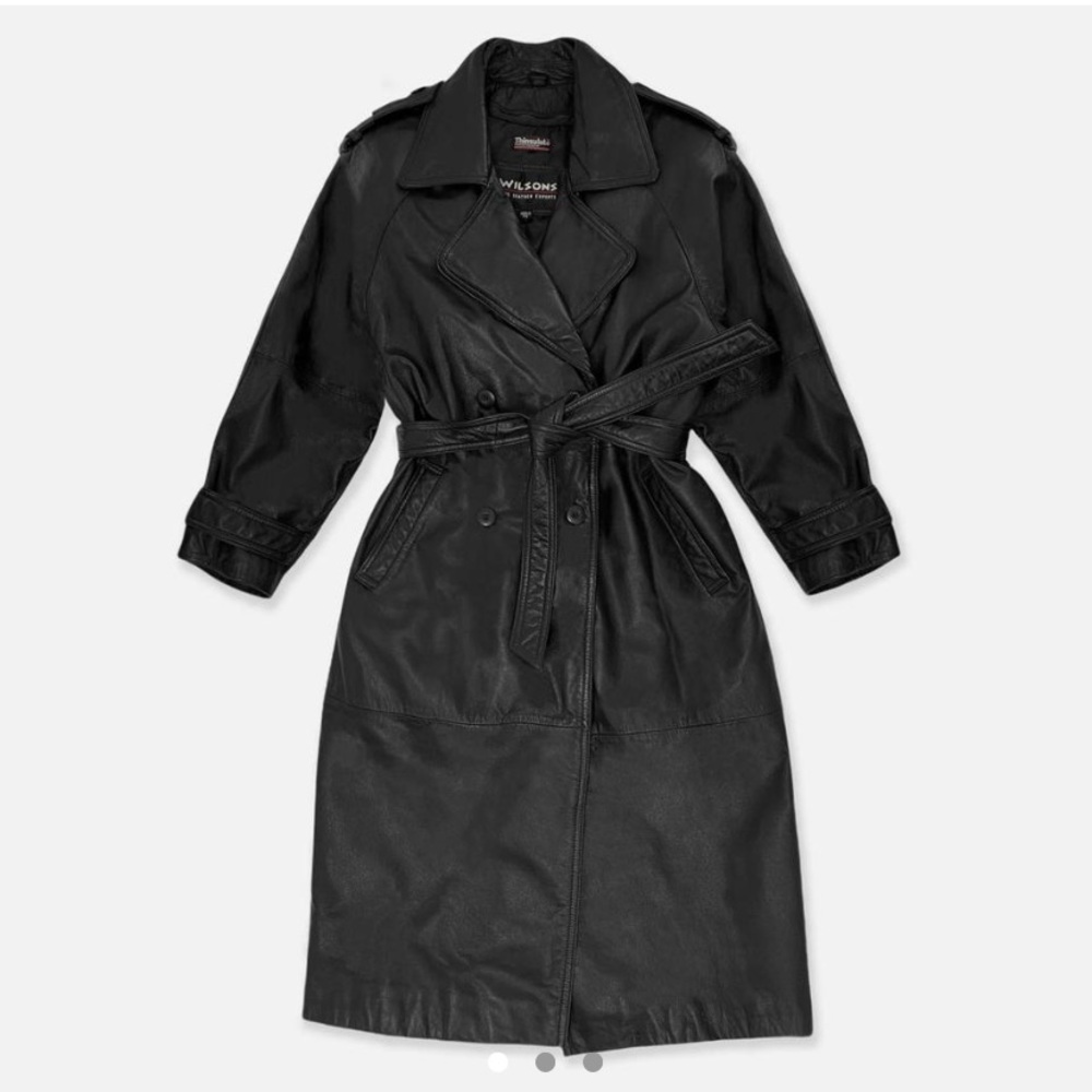 Vintage Leather Trench Coat